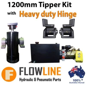 Hydraulic Ram Cylinder with Hydraulic Power pack - Tipper Trailer Kit- 1200 mm - Picture 1 of 4