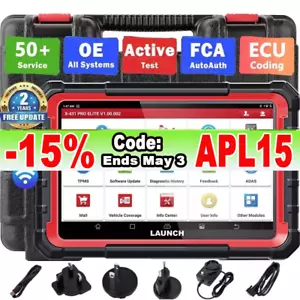 LAUNCH X431 PRO Elite V+ PRO5 OBD2 Scanner Car Diagnostic Tool ECU Key Coding - Picture 1 of 16