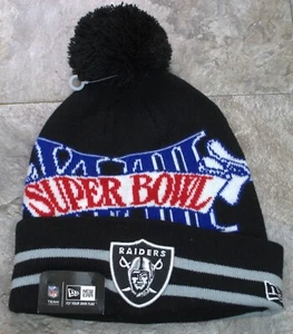 New W/ Tag New Era Beanie LA Raiders RARE Super Bowl XVIII Beanie Winter Hat NOS - Picture 1 of 2