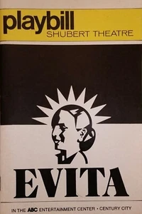 Evita Playbill Program Shubert Theatre Loni Ackerman - Picture 1 of 2