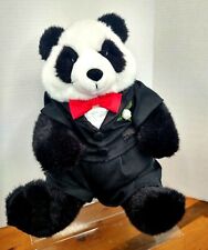 Build A Bear VTG 2000 Wearing a Tuxedo 12" Soft Plush Stuffed B/W Teddy Panda 