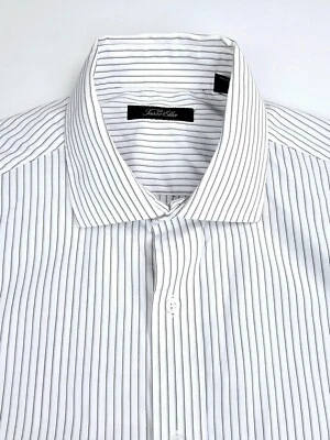 Brazalete Tasso Elba Spa Talla 17.5 34-35 Algodón Egipcio Blanco Negro Tostado Borde Ftench Foto 1 de 4