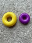 2 Vintage Fisher Price Rock-A-Stack #627 Rings Replacement Purple Yellow