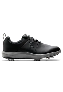 Footjoy Women's eComfort Spiked Golf Shoe Black/Charcoal 98645 7M - Picture 1 of 3