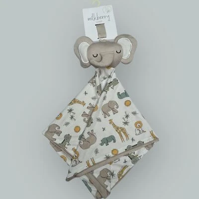 MilkBerry Milk Berry SAFARI ELEPHANT Lovey Manta de Seguridad Bebé Juguete Bambú Foto 1 de 3