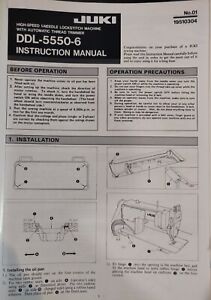 JUKI  DDL-5550-6 WB SC-120 Hardcopy Manuals