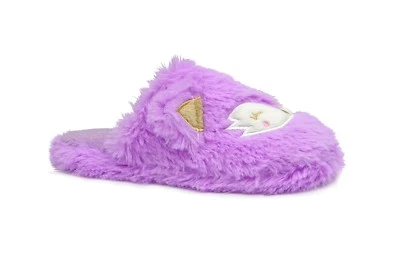 全新 女式 和女孩 毛绒 动物屋 拖鞋 可爱 小猫 || 睡狐-- — 第 1/2 张图片