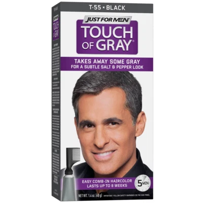 Color de cabello para hombre Just for Men Touch of Gray, negro Foto 1 de 4