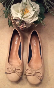 New Nautica Solana Beige Leather Ballet Flats Size 6.5, $75 - Picture 1 of 9