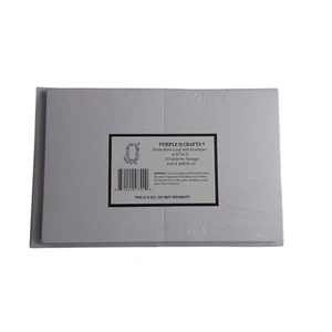 Purple Q Crafts NEW White 25 Pack Blank Cards With Envelopes (4.25 x 5.5) - Picture 1 of 4