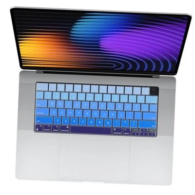  Cubierta de teclado MacBook para Pro 2021-2025 MacBook Air/Pro 13 14 15 16 azul Foto 1 de 4