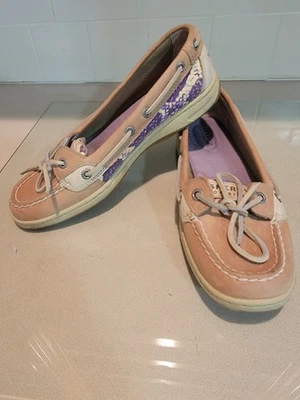 Zapato de barco Sperry Topsider para mujer talla 8 púrpura detalle floral náutico preppy Foto 1 de 4