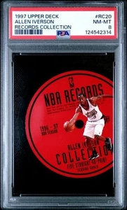 1997 Upper Deck Records Collection Allen Iverson #RC20 PSA 8 - Picture 1 of 2