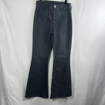 American Eagle кнопка мухи супер высокий подъем Flare вельвет темно-синий женщин размер 4 Y2K - Изображение 1 из 4