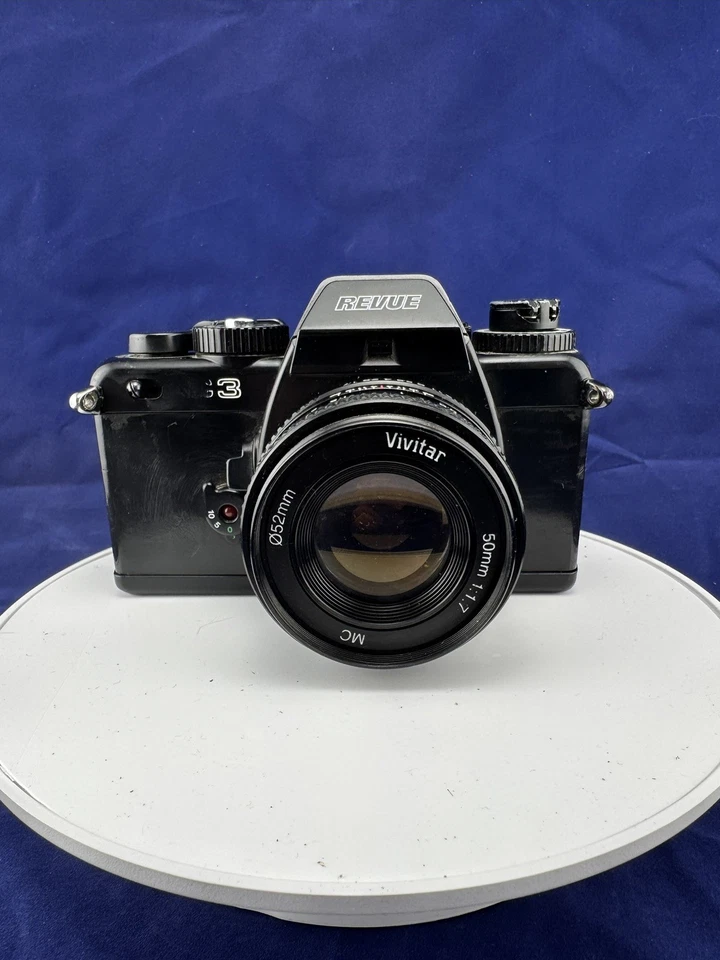 Revue AC3s Carcasa Cuerpo Cámara Analógica SLR con Lente Vivitar 50mm f1.7 Foto 1 de 3