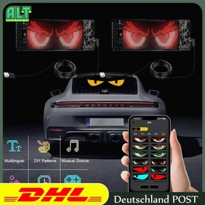1Paar Fenster Licht Lampe LED-Bildschirm Devil's Eye Beleuchtung Auto-Augenlicht - Bild 1 von 9