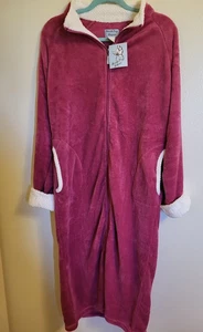 Amanda Paige Sleepwear Berry Zip up Robe Size Large Women's - Picture 1 of 7