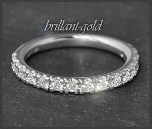 Diamant Eternity/Memory Ring mit 0,75ct Brillanten, 10 Karat Weißgold Damenring - Bild 1 von 7
