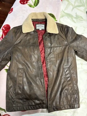 SIGNATURE BY LEVI STRAUSS & CO FLIGHT / BOMBER COAT JACKET - Men's M Brown - Изображение 1 из 4