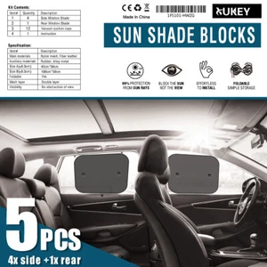 Car Side Front Rear Window Sun Shade Cover Mesh Shield UV Protection Sunshade - Picture 1 of 8