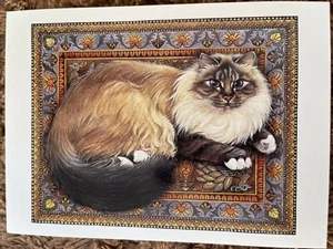 Unused Vintage Lesley Anne Ivory Cat Postcard: Sue's Cat Lucy 6.5x4.5" - Picture 1 of 2