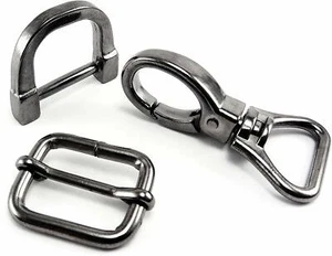 Bag Clasps Lobster and Strap Slider Adjuster and D Rings Set 20 mm - B6E AVR BE2 - Picture 1 of 3