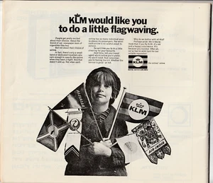 KLM, A PRINTED AD, 25 X21 CM , ISRAEL, 1970, IN A THEATER PROGRAM- SABENA, AUSTR - Picture 1 of 1