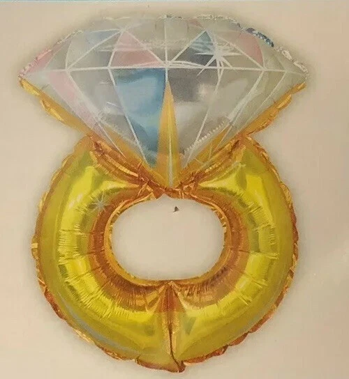 "Anillo inflable de diamantes, globo de aluminio 22"" - compromiso aniversario boda fiesta" Foto 1 de 3
