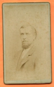 CDV Toledo, IA, Portrait of a Young Man, ID'd, by Moore, circa 1880s Backstamp - Picture 1 of 3