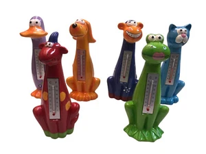 TERMOMETRO ANIMALI IN CERAMICA DIPINTA A MANO ALTEZZA CM 21 - Imagen 1 de 1