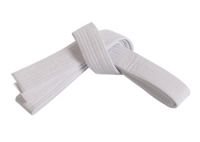 Kids Martial Arts/Karate/Taekwondo/BJJ Solid Color White Belt For GI/Uniform - Image 1 of 4