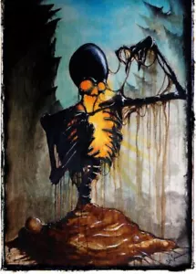Art Print, Hexxus Fern Gully Skull Art Print, Creepy Original Artwork Poster - Picture 1 of 1