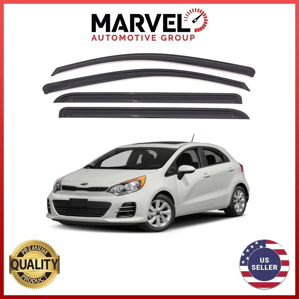 Para KIA Rio Hatchback 2012-2017 Visera de ventana Protector de lluvia Deflectores Foto 1 de 3