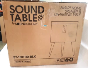 Soundstream Sound Table  ST-180TRD-BLK - Bluetooth Smart Home Speaker & Charging - Picture 1 of 7