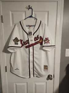 100% Authentic Mitchell & Ness 1995 Atlanta Braves Chipper Jones Jersey 52 XXL  - Picture 1 of 4