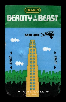 Beauty and the Beast (Mattel Intellivision) *CONTROLLER OVERLAY ONLY* - Image 1 of 2