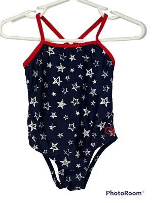OP Girls 1 Piece Swimsuit -  4TH OF JULY - Stars - Size 12 Months - Image 1 of 4