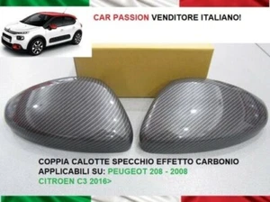 SPIEGELKAPPEN CITROEN C3 Carbon Look Emblem Logo Außenspiegel - Bild 1 von 3