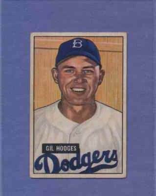 1951 Bowman Gil Hodges #7 HOF Brooklyn Dodgers VG to VG-EX DEAD CENTERED - Image 1 of 2