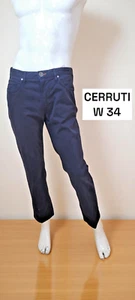 Cerruti Taille 44 W 34 Superbe pantalon jeans jean denim bleu nuit homme straigh - Imagen 1 de 5