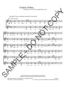 NEW Canticle of Mary "Pentatonic" f. ST chr or equal treble voices DWB-120722.1 - Picture 1 of 2
