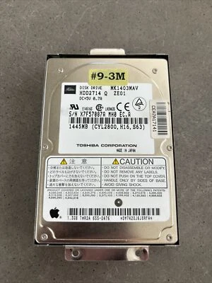 Disco duro interno para computadora portátil Apple Toshiba de 2,5" IDE ATA 1,3 GB MK1403MAV 655-0476 Foto 1 de 4