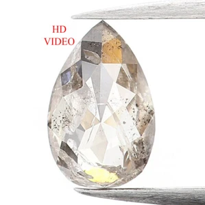 0.39 CT Natural Loose Pear Shape Diamond 6.15 MM Salt And Pepper Diamond LQ975 - Picture 1 of 8