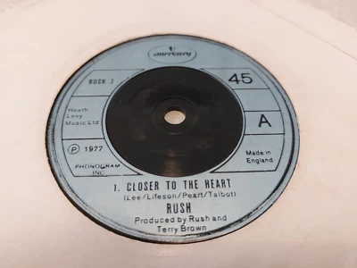 Rush – Closer To The Heart 7" SINGLE 1977 VERY GOOD MERCURY (RUSH 7) - Image 1 of 2