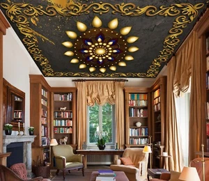 Papel tapiz de techo con patrón retro 3D I5924 murales impresión de pared calcomanía decoración Erin 2023 - Imagen 1 de 5