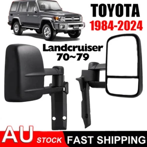 Manual Tow Mirrors Extendable For 1984-2024 Land Cruiser 70 75 76 78 79 Series - Picture 1 of 10