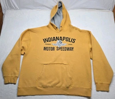 Sudadera con capucha amarilla XL Indianapolis Motor Speedway para hombre Foto 1 de 4