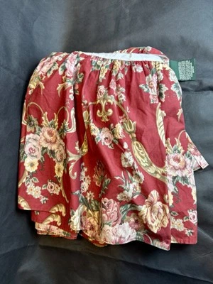 Falda De Colección Ralph Lauren Danielle Marsella Reina Reina Roja Floral Verde Etiqueta Foto 1 de 4