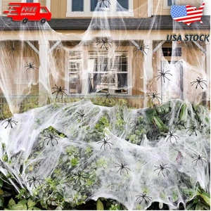 1400 qm Halloween Spinnennetze Dekoration mit 150 extra gefÀlschten Spinnen, Super - Bild 1 von 9