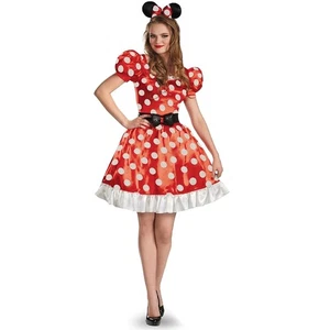 Minnie Mouse Kostüm Erwachsene Gr. L UK 12-14 Verkleidung Disney Kostüm NEU - Bild 1 von 2